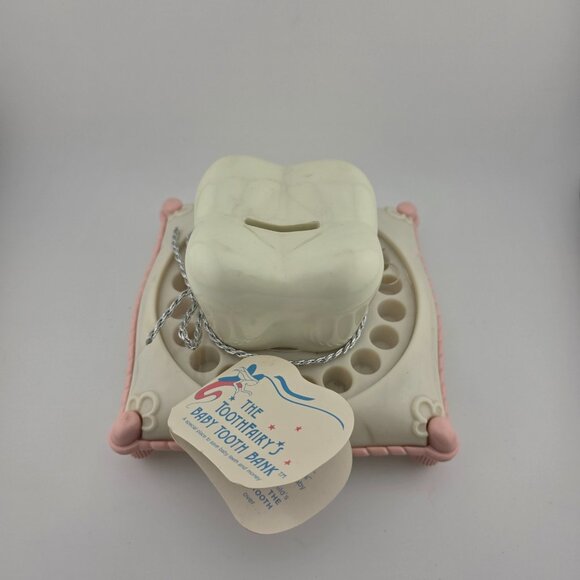 Vintage The Perfect Present The Toothfairy's Baby Tooth Bank Pink White for Kids - Picture 1 of 9